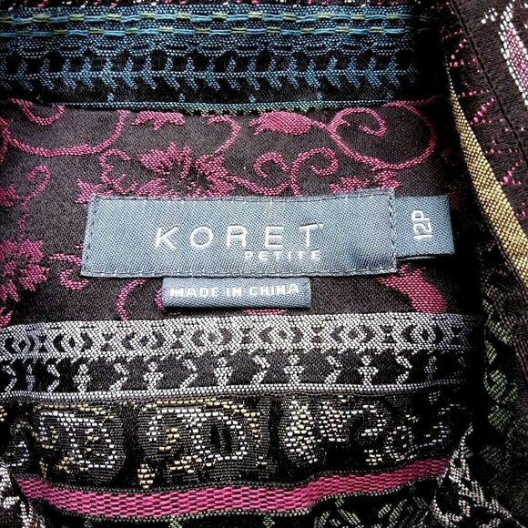 Koret Petite Women's Vintage Tapestry Print Blazer - Picture 7 of 7